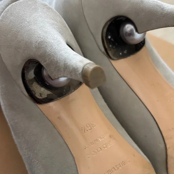 Nicholas Kirkwood Light Gray Ankle Boots - Picture 6 of 7